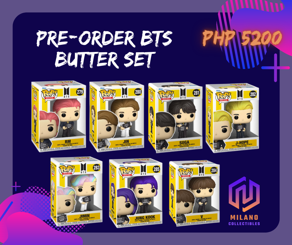 PRE ORDER FUNKO POP! BTS BUTTER - SET OF 7 (INDIVIDUAL BOXES